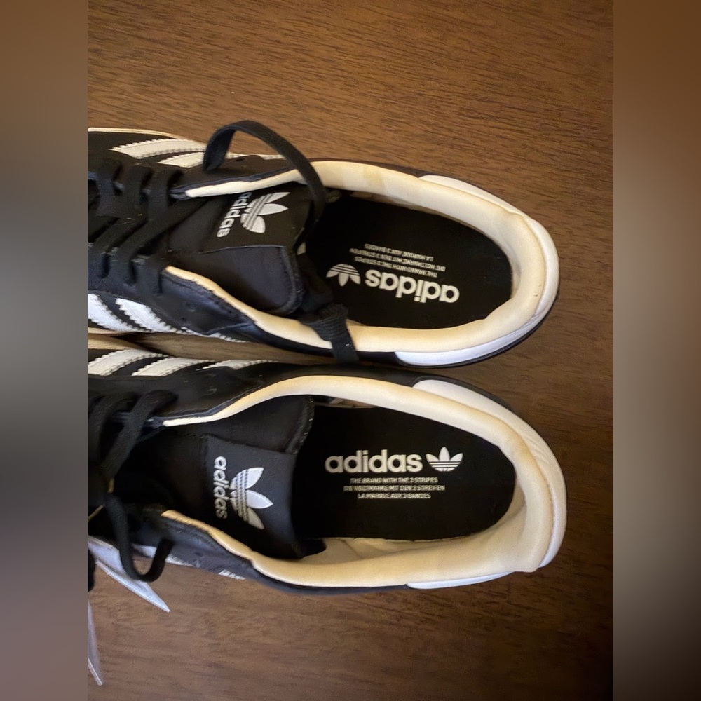 Adidas Originals Men’s Samba Black White Cream Sneakers - Picture 4 of 6